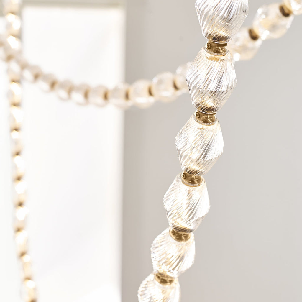 Riviere Glass Chain Chandelier product and installation detail 48