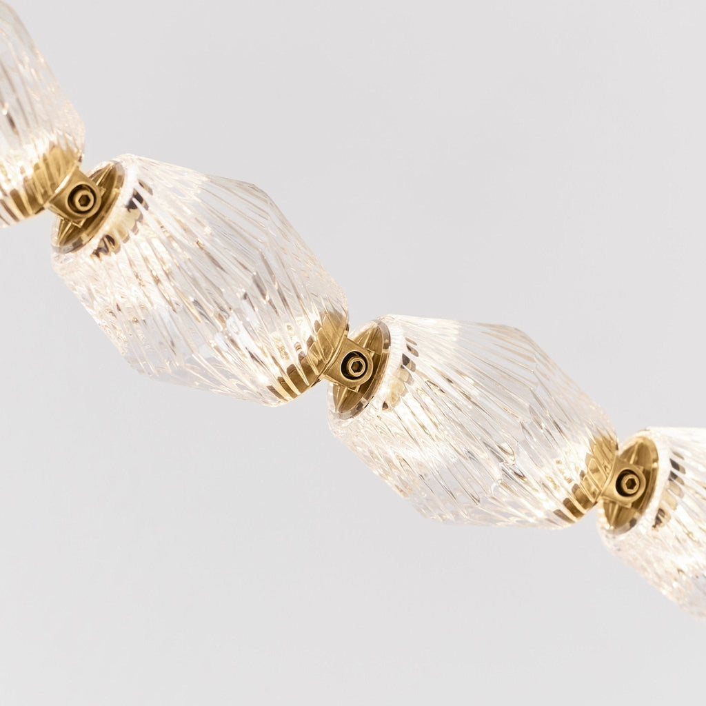 Riviere Glass Chain Chandelier product and installation detail 49