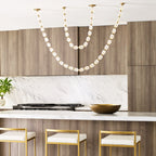 Riviere Glass Chain Chandelier product and installation detail 21