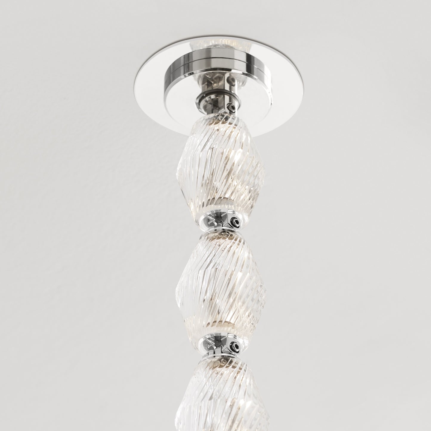 Riviere Glass Chain Chandelier product and installation detail 56