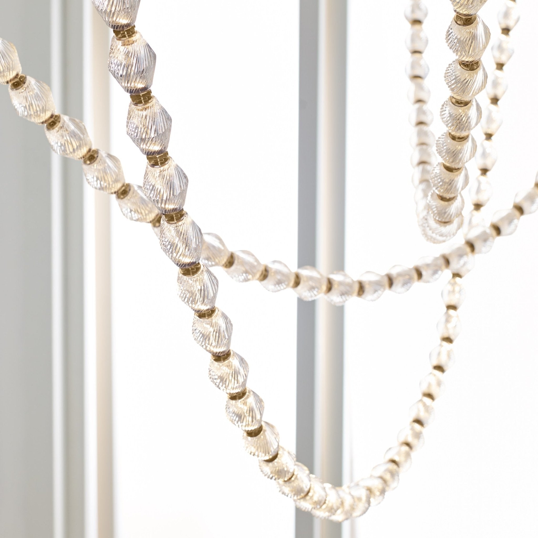 Riviere Glass Chain Chandelier product and installation detail 57