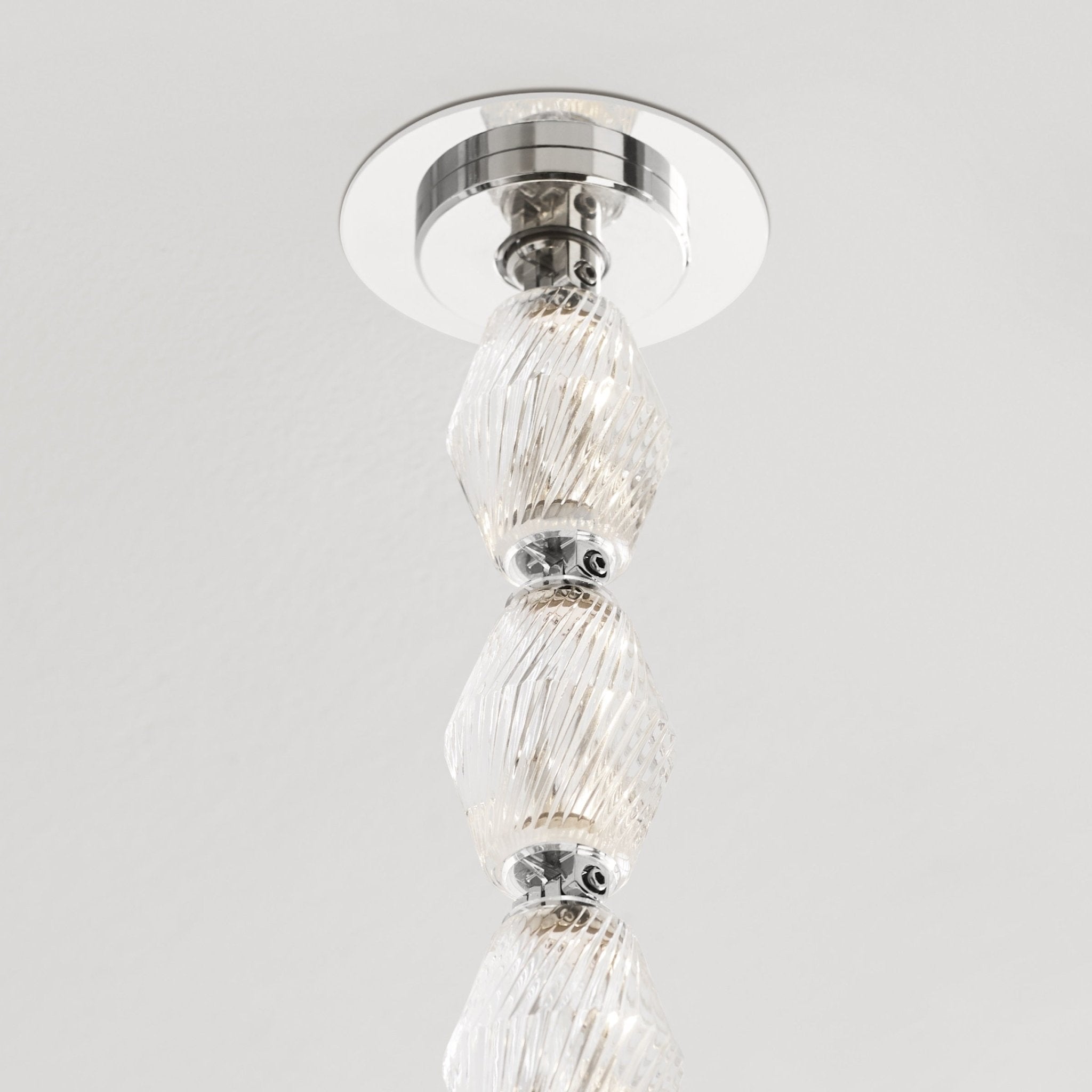 Riviere Glass Chain Chandelier product and installation detail 58