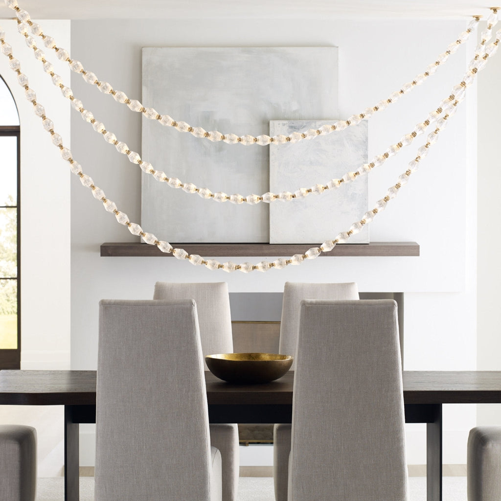 Riviere Glass Chain Chandelier product and installation detail 59