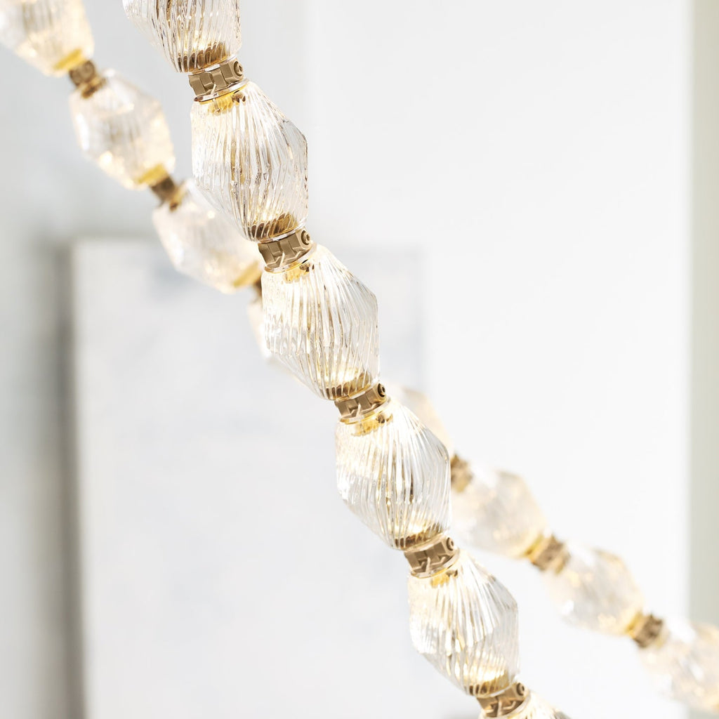 Riviere Glass Chain Chandelier product and installation detail 35