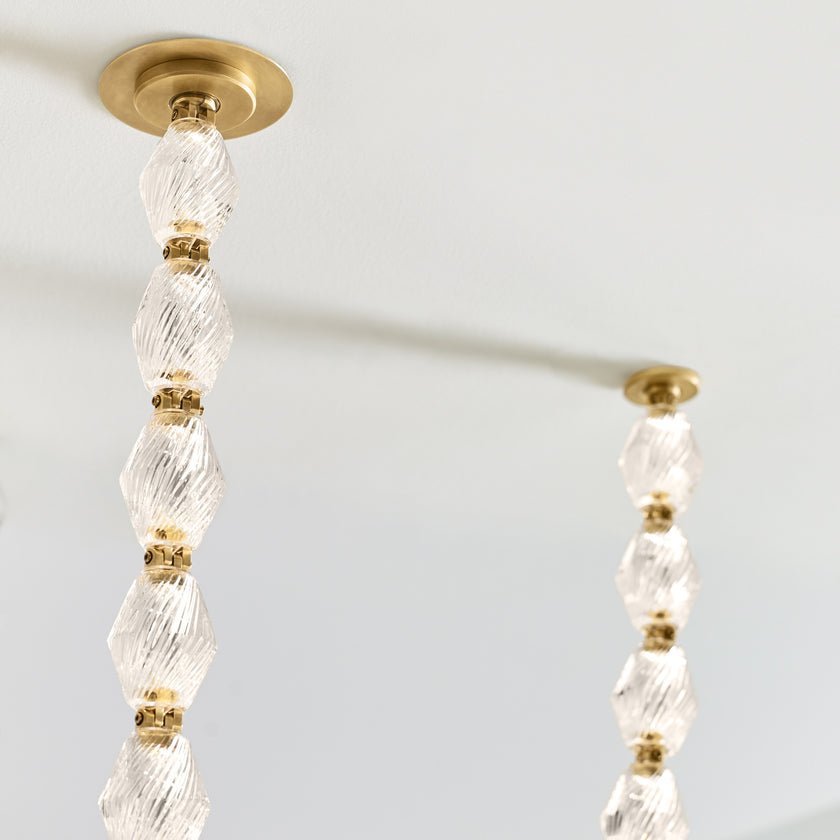 Riviere Glass Chain Chandelier product and installation detail 36
