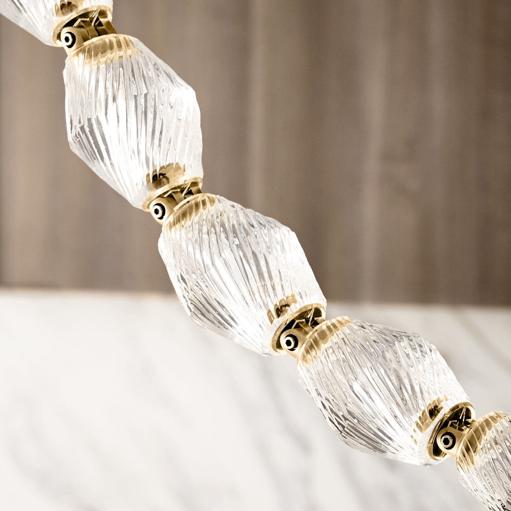 Riviere Glass Chain Chandelier product and installation detail 25