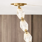Riviere Glass Chain Chandelier product and installation detail 26