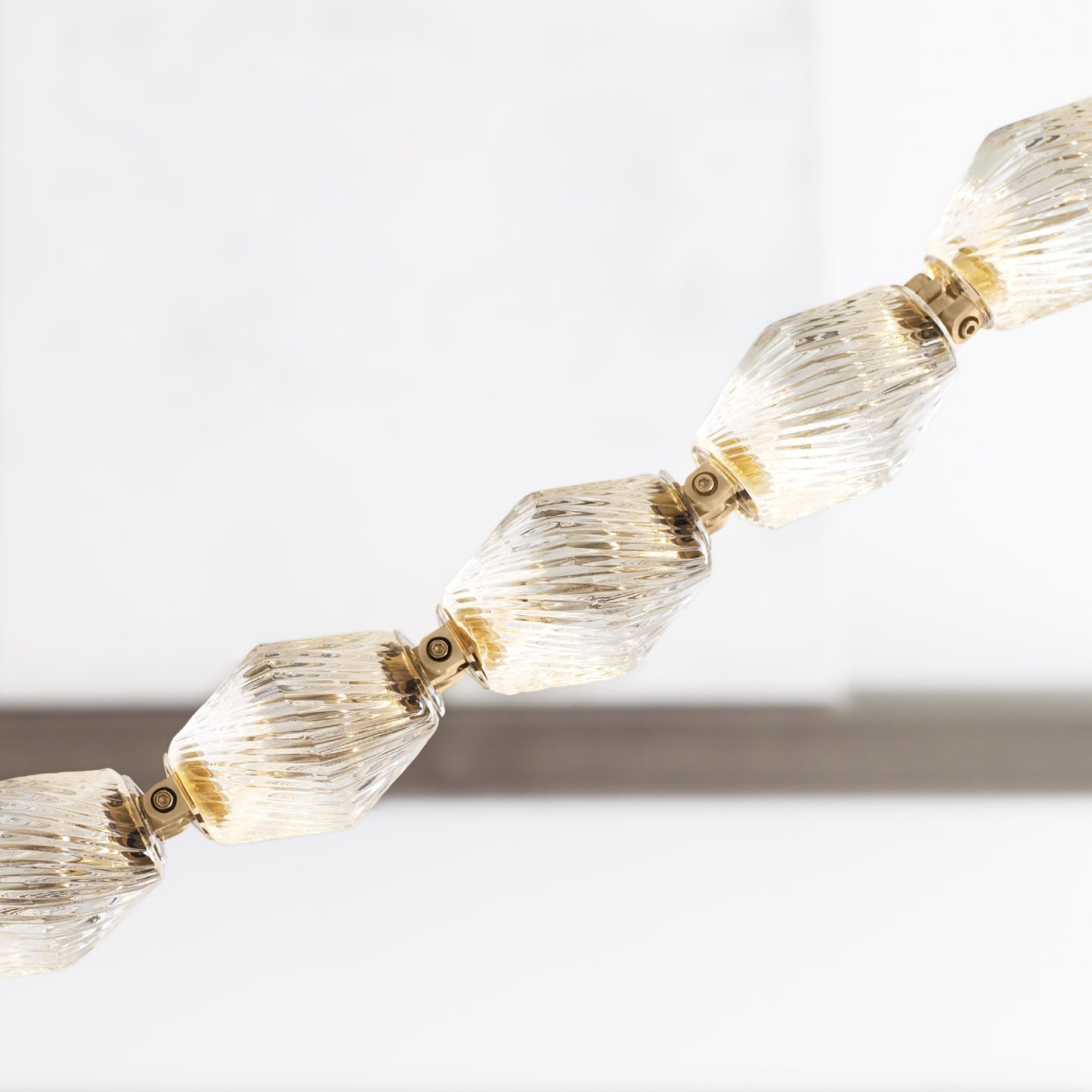 Riviere Glass Chain Chandelier product and installation detail 28