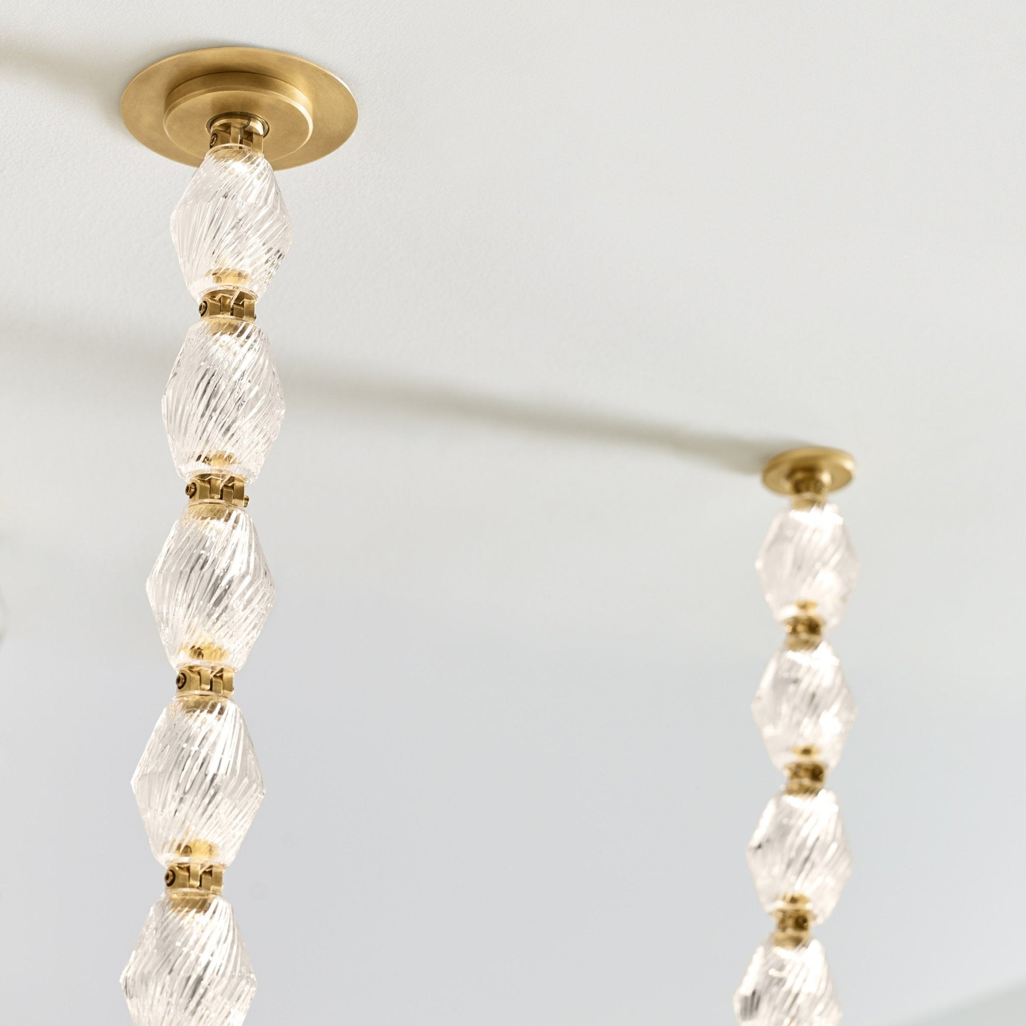 Riviere Glass Chain Chandelier product and installation detail 31