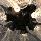 Milen Modern Crystal Leaf Chandelier - Black/Gold - Bling Lighting Studio