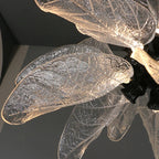 Milen Modern Crystal Leaf Chandelier - Black/Gold - Bling Lighting Studio
