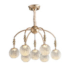 Gold Bubble Glass Pendant Light - Flush Mount Chandelier - Bling Lighting Studio
