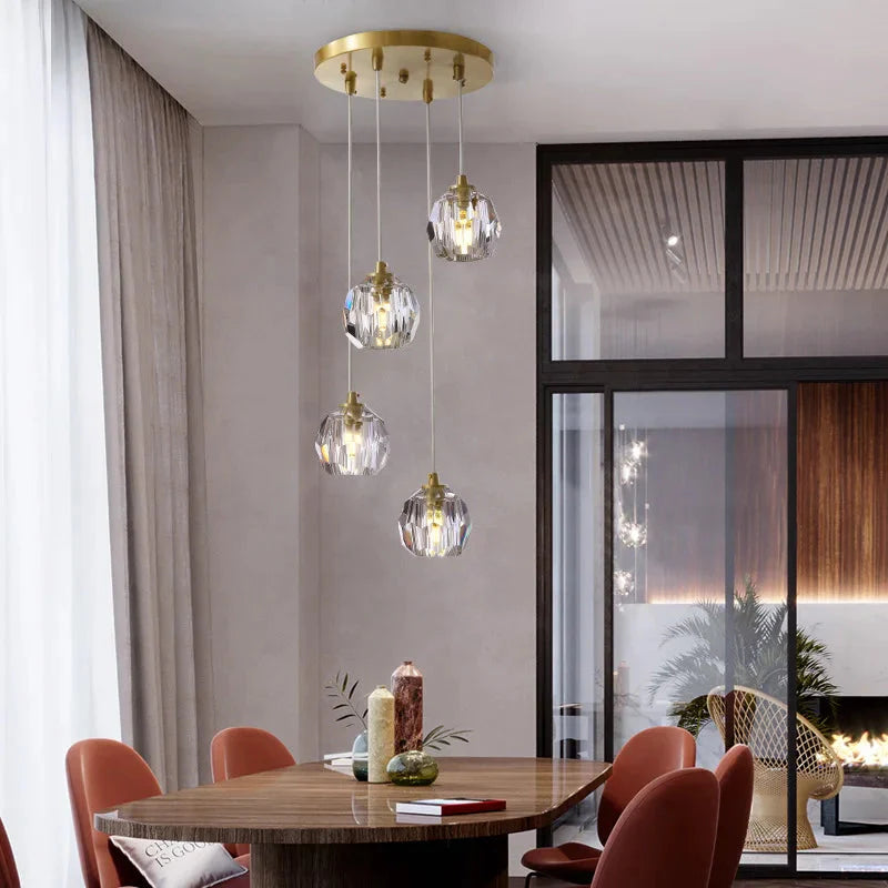 Gold Crystal Ball Chandelier for High Ceiling & Staircase for high ceiling staircase and foyer lighting