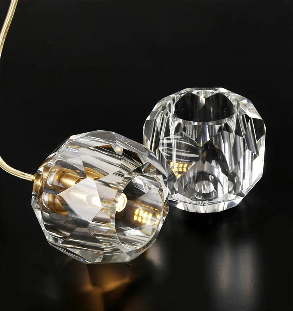 Gold Crystal Ball Chandelier for High Ceiling & Staircase for high ceiling staircase and foyer lighting