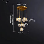 Gold Crystal Ball Chandelier for High Ceiling & Staircase for high ceiling staircase and foyer lighting