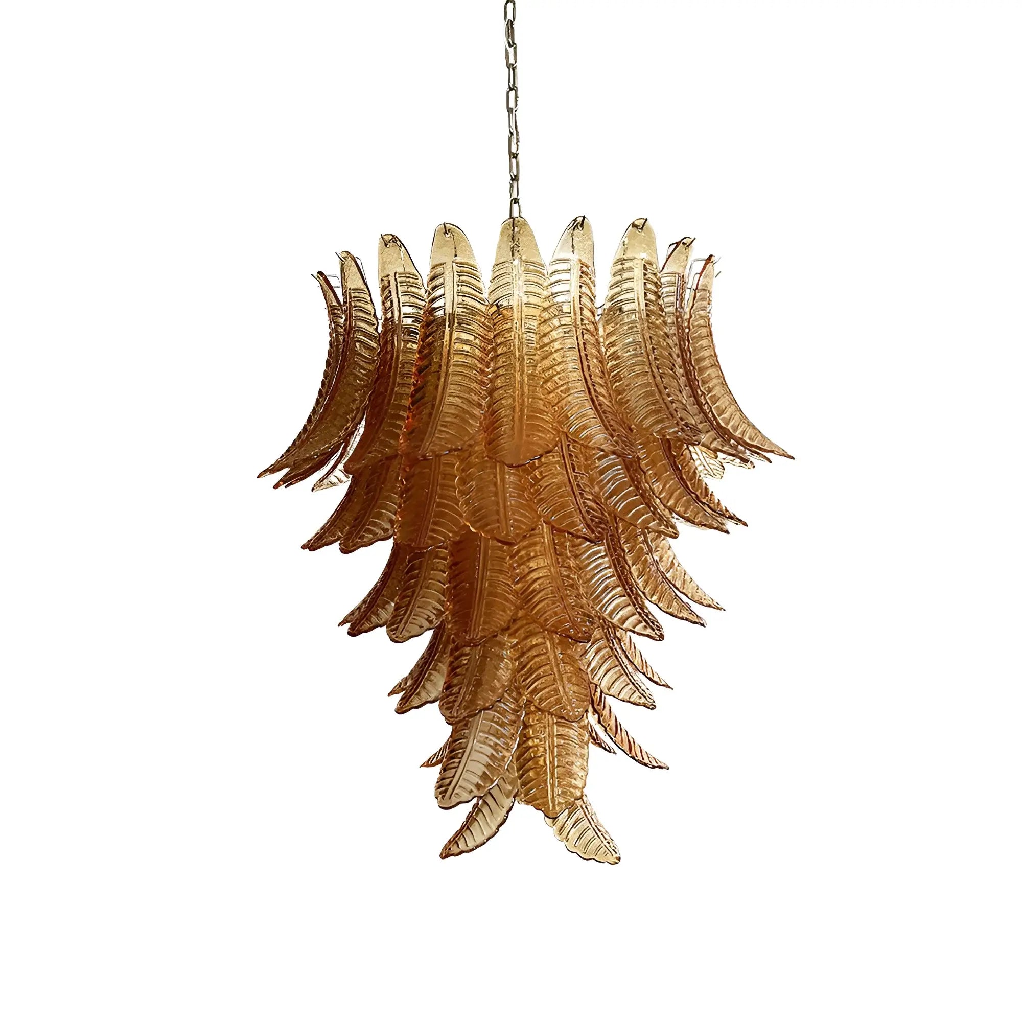 Gorgeous Murano Felci Amber Glass Chandelier product image