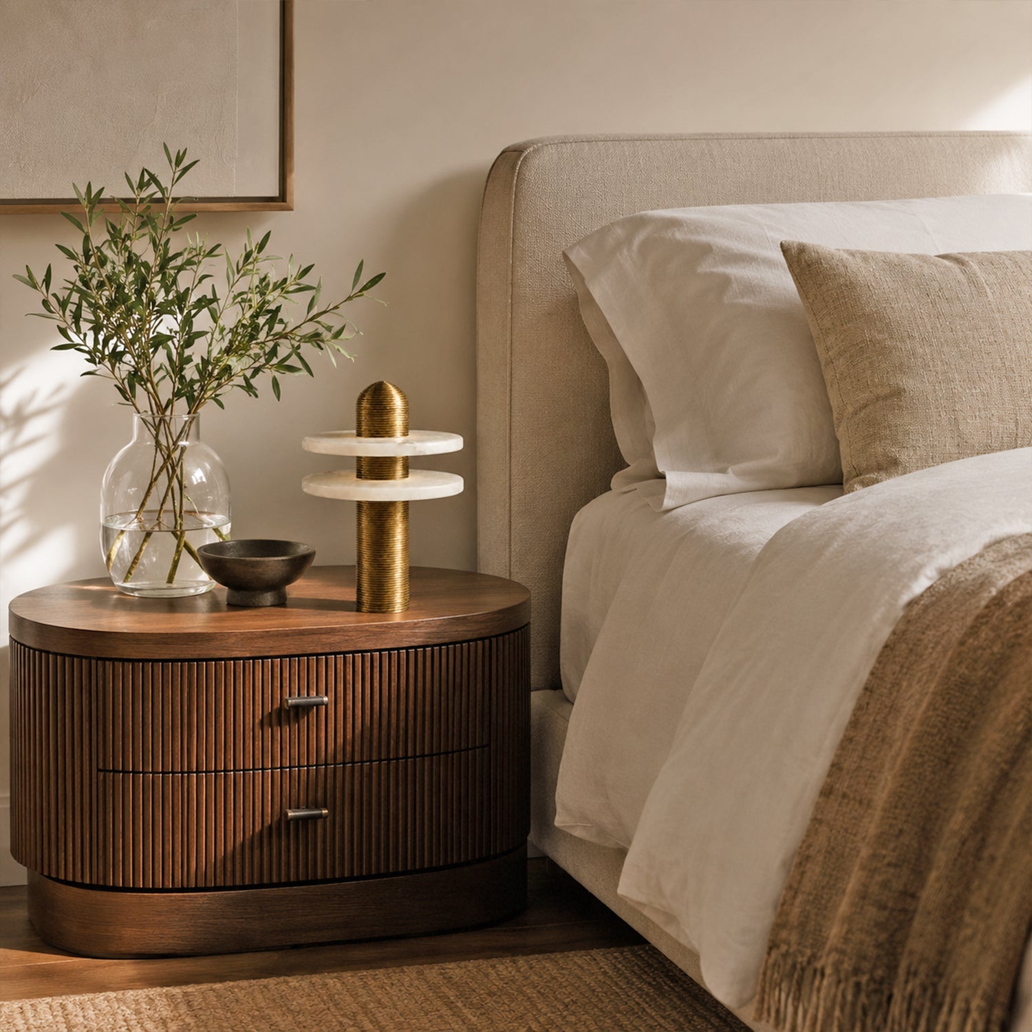 Median Alabaster Table Lamp