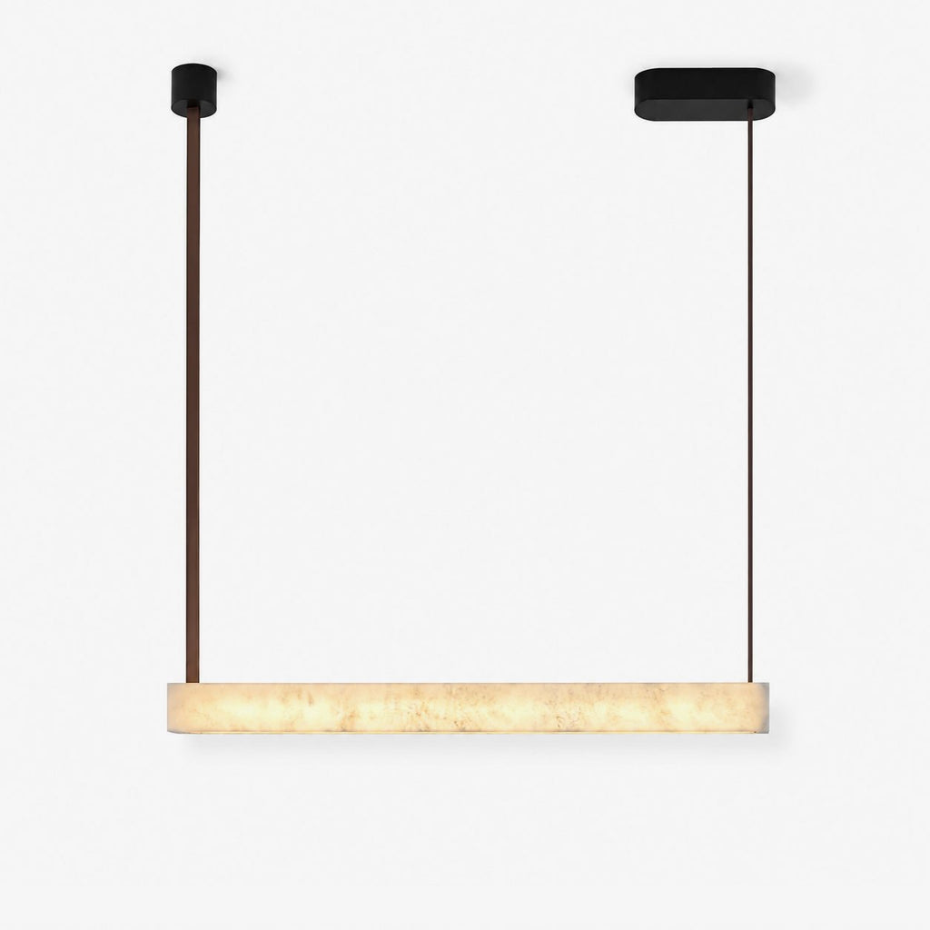 Halia Alabaster Linear Pendant Lamp by Bling Lighting Studio