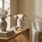 Halo Alabaster Table Lamp by Bling Lighting Studio