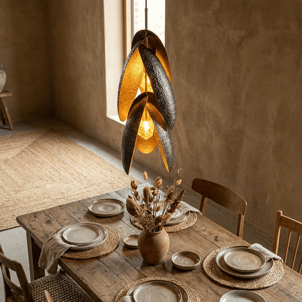 Hammered Pendant Lamp by Bling Lighting Studio