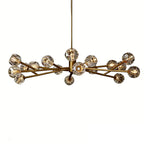 Hand-Cut Crystal Orb Branching Chandelier by Bling Lighting Studio