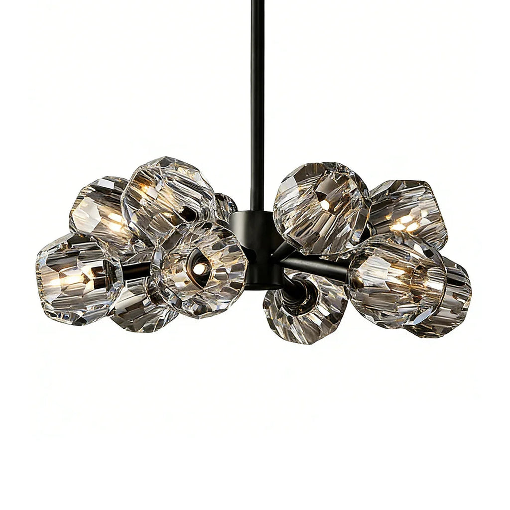 Hand-Cut Crystal Orb Branching Chandelier by Bling Lighting Studio