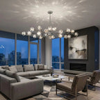 Hand-Cut Crystal Orb Branching Chandelier by Bling Lighting Studio