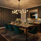 Hand-Cut Crystal Orb Branching Chandelier by Bling Lighting Studio
