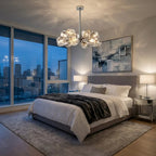 Hand-Cut Crystal Orb Branching Chandelier by Bling Lighting Studio
