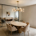 Hand-Cut Crystal Orb Branching Chandelier by Bling Lighting Studio