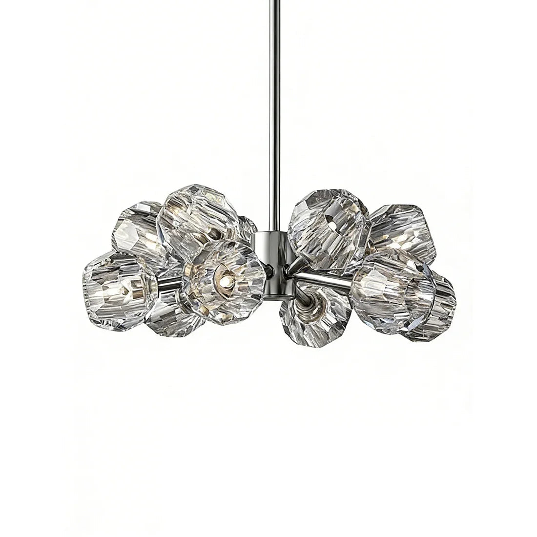 Hand-Cut Crystal Orb Branching Chandelier by Bling Lighting Studio