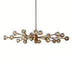 Hand-Cut Crystal Orb Branching Chandelier by Bling Lighting Studio
