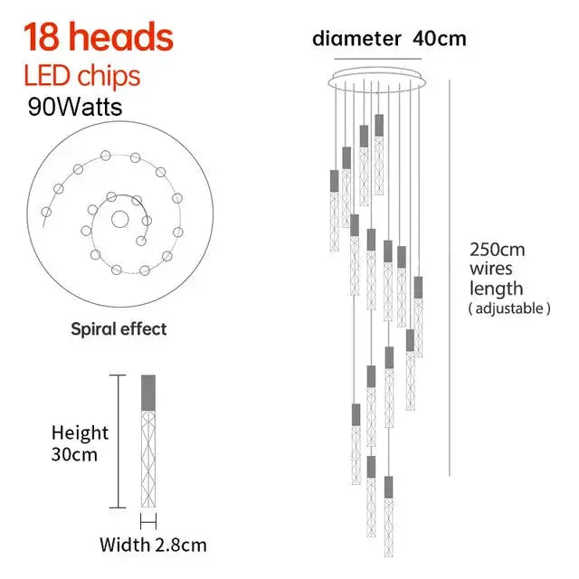 Hanging Light Fixture For Stairwell, Staircase, Hallway for high ceiling staircase and foyer lighting
