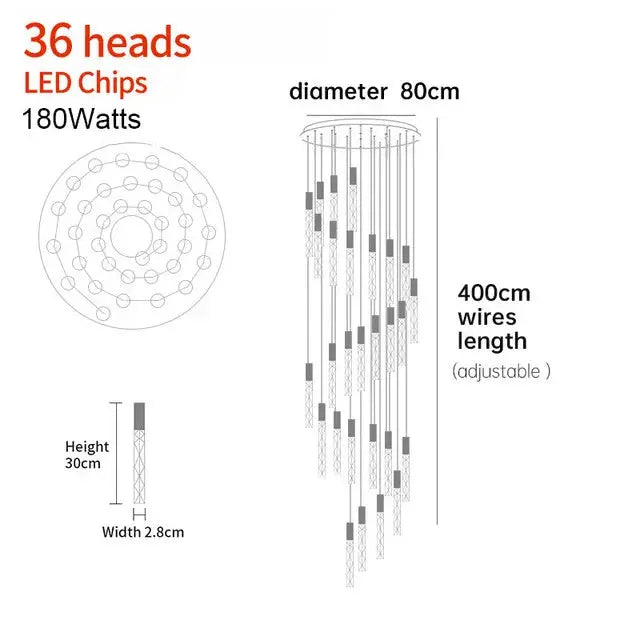Hanging Light Fixture For Stairwell, Staircase, Hallway for high ceiling staircase and foyer lighting