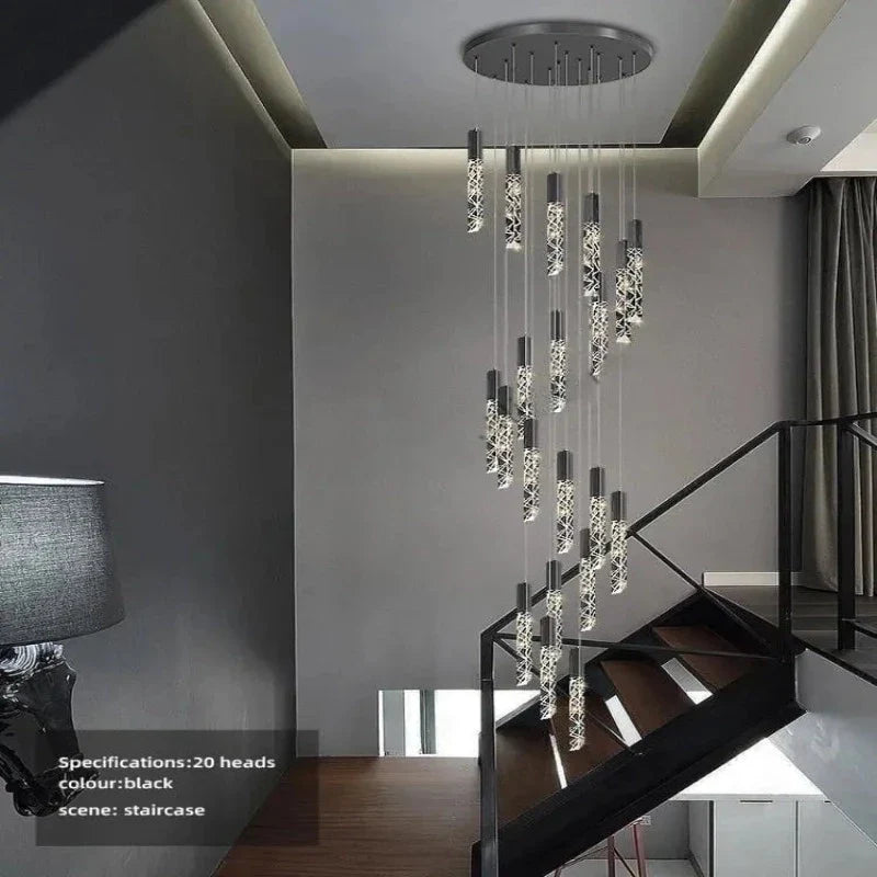 Hanging Light Fixture For Stairwell, Staircase, Hallway for high ceiling staircase and foyer lighting