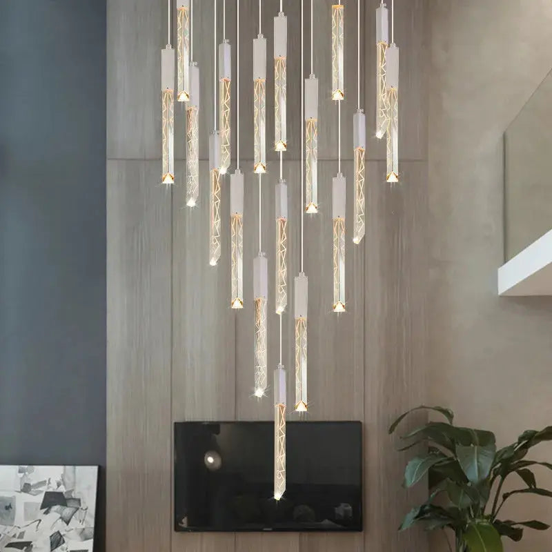 Hanging Light Fixture For Stairwell, Staircase, Hallway for high ceiling staircase and foyer lighting