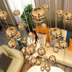 Hera Modern Bubble Staircase Chandelier for high ceiling staircase and foyer lighting