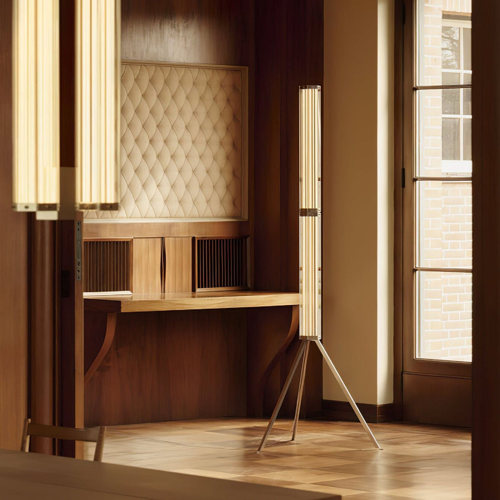 Hexagonal Glass Floor Lamp by Bling Lighting Studio