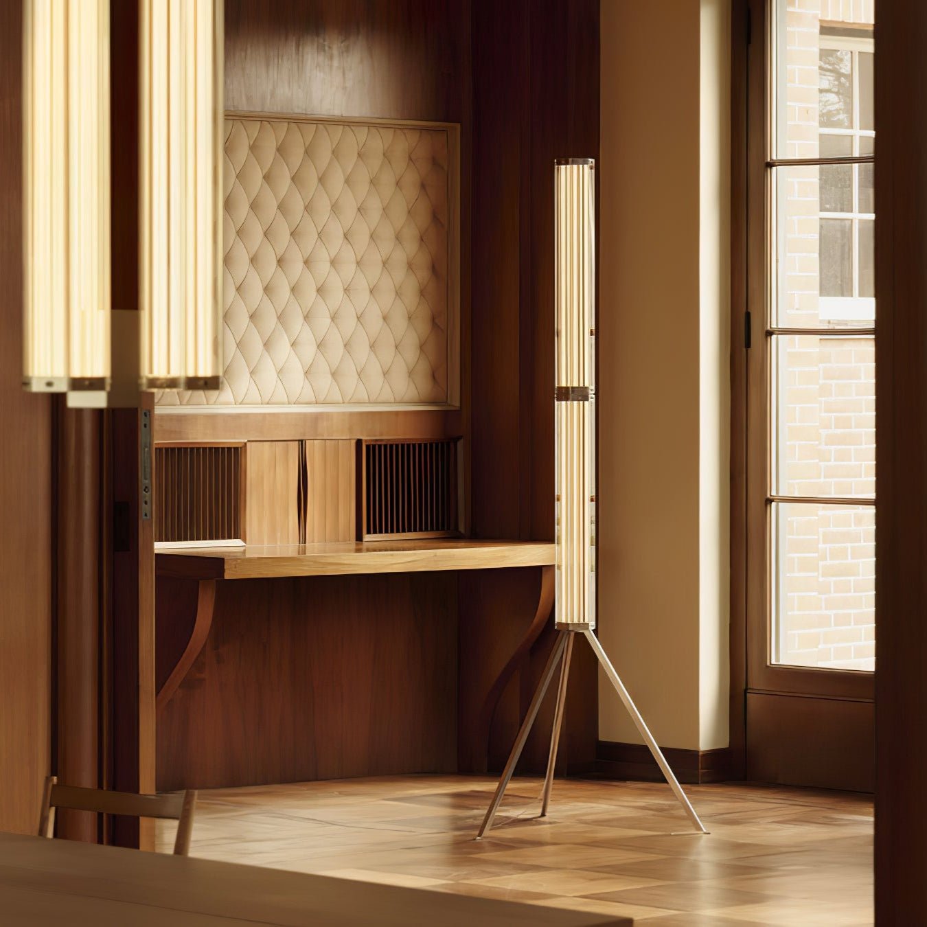 Hexagonal Glass Floor Lamp by Bling Lighting Studio
