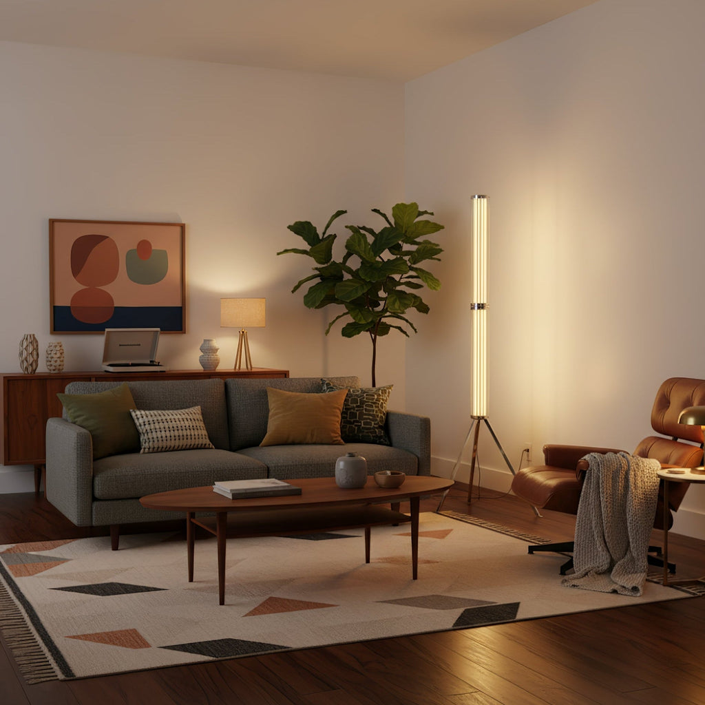Hexagonal Glass Floor Lamp by Bling Lighting Studio