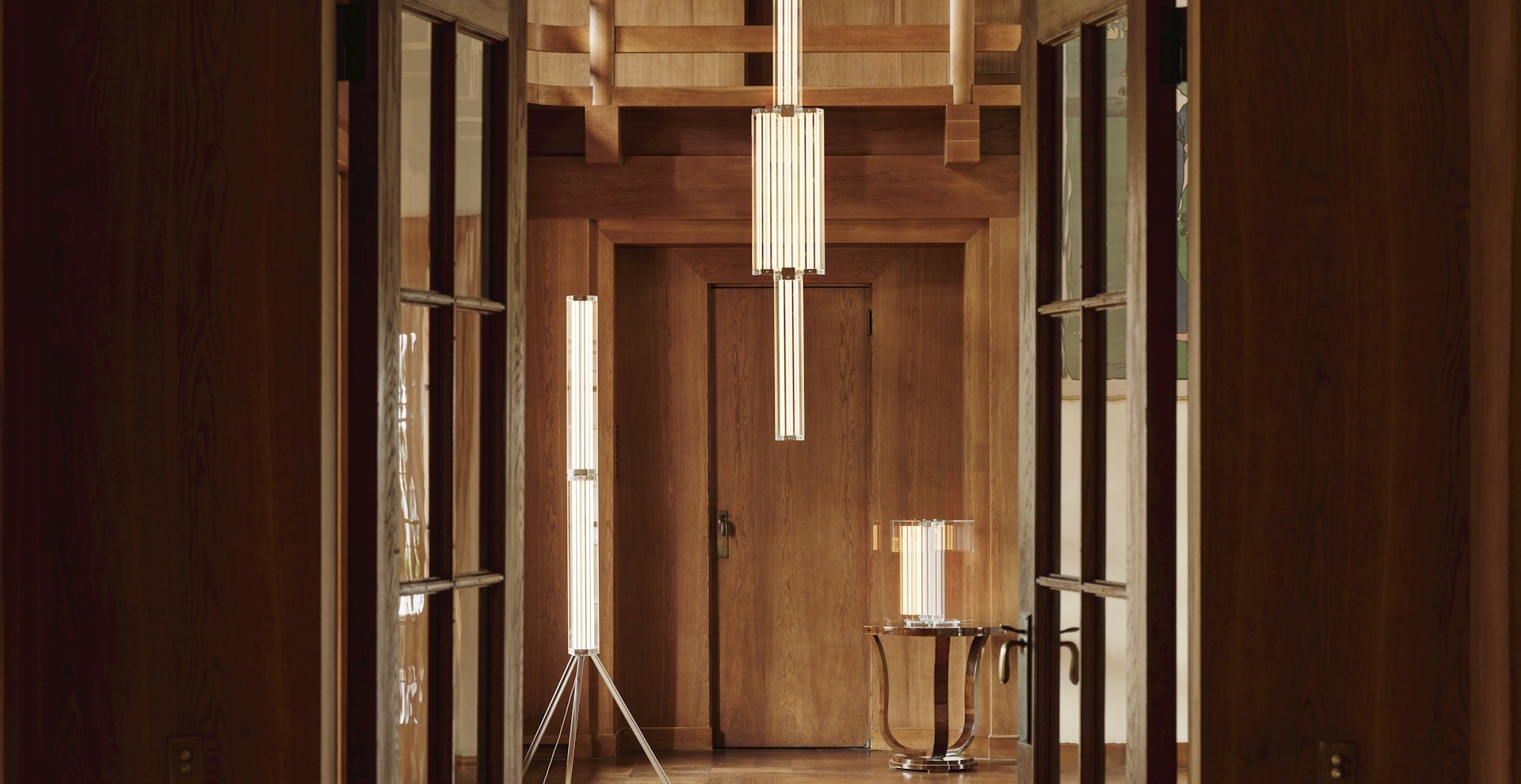 Hexagonal Glass Pendant Lamp by Bling Lighting Studio