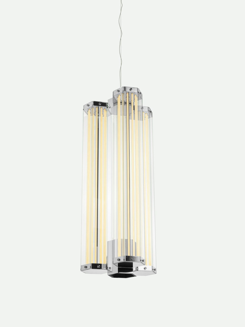 Hexagonal Glass Pendant Lamp by Bling Lighting Studio