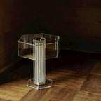 Hexagonal Glass Table Lamp by Bling Lighting Studio
