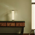 Hexagonal Glass Table Lamp by Bling Lighting Studio