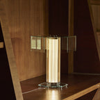 Hexagonal Glass Table Lamp by Bling Lighting Studio