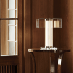 Hexagonal Glass Table Lamp by Bling Lighting Studio