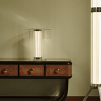 Hexagonal Glass Table Lamp by Bling Lighting Studio