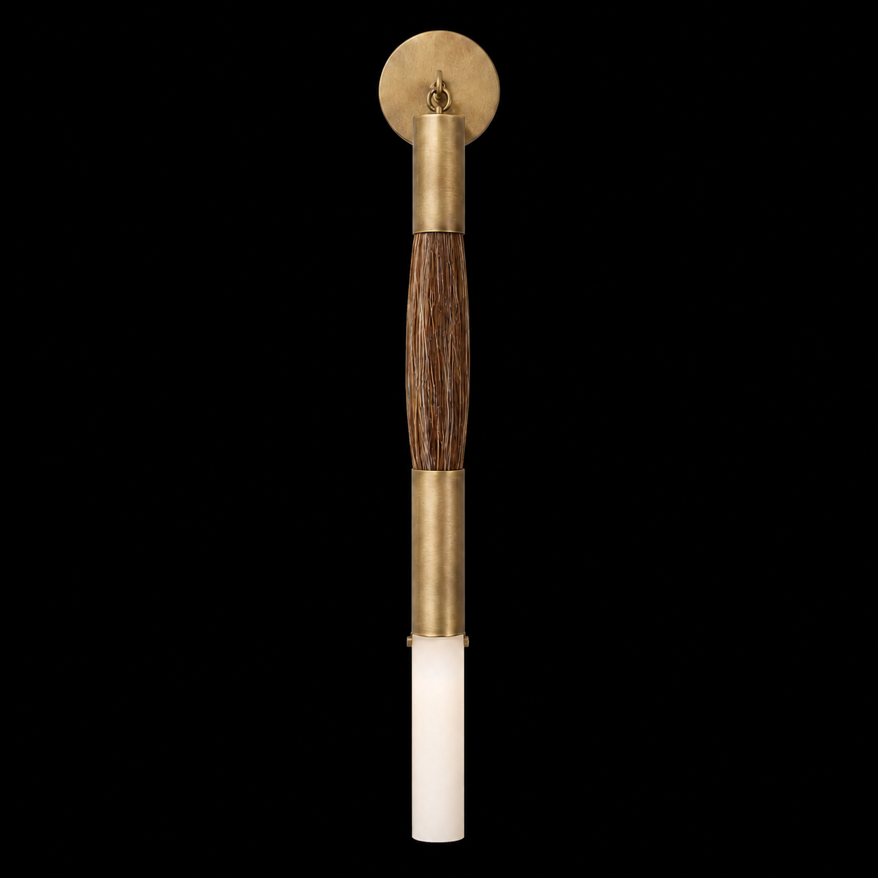 Horsehair Solid Brass Sconce 32''H
