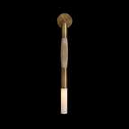 Horsehair Solid Brass Sconce 32''H