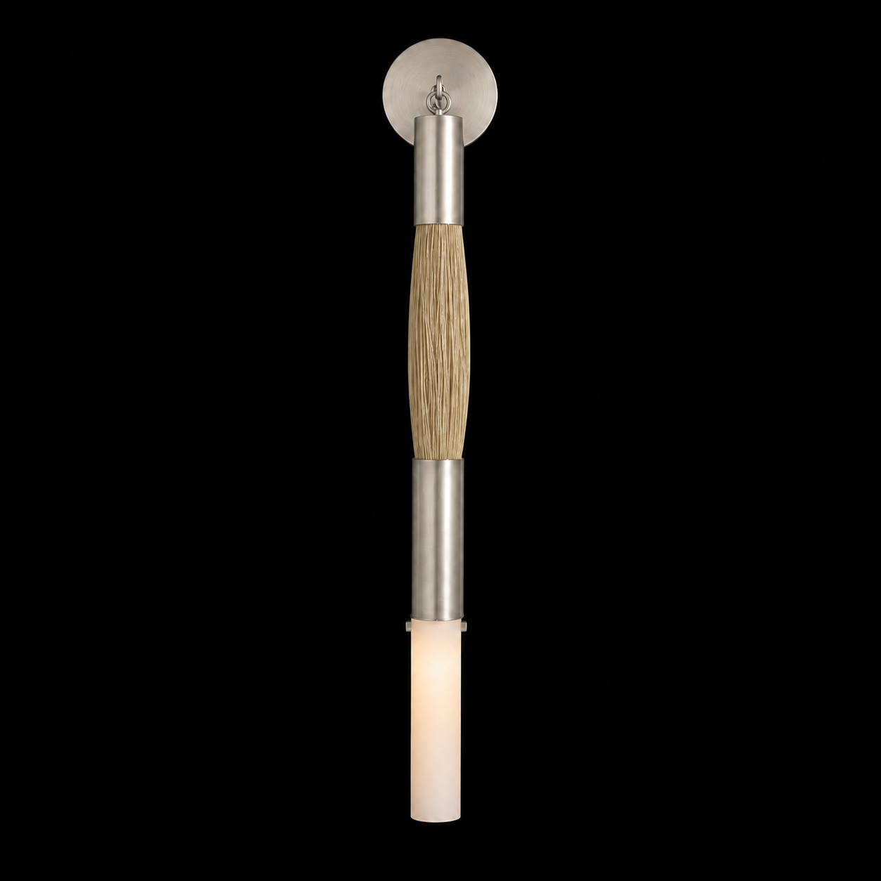 Horsehair Solid Brass Sconce 32''H